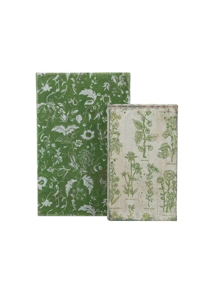 Vintage Botanical and Bird Decorative Book Storage Box Set - Home Decor