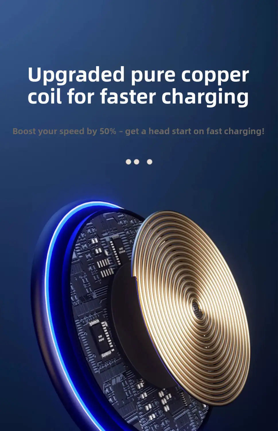 15W Qi Wireless Charger - Ultra-Thin Metal Fast Charging Pad with USB-C for iPhone & Android