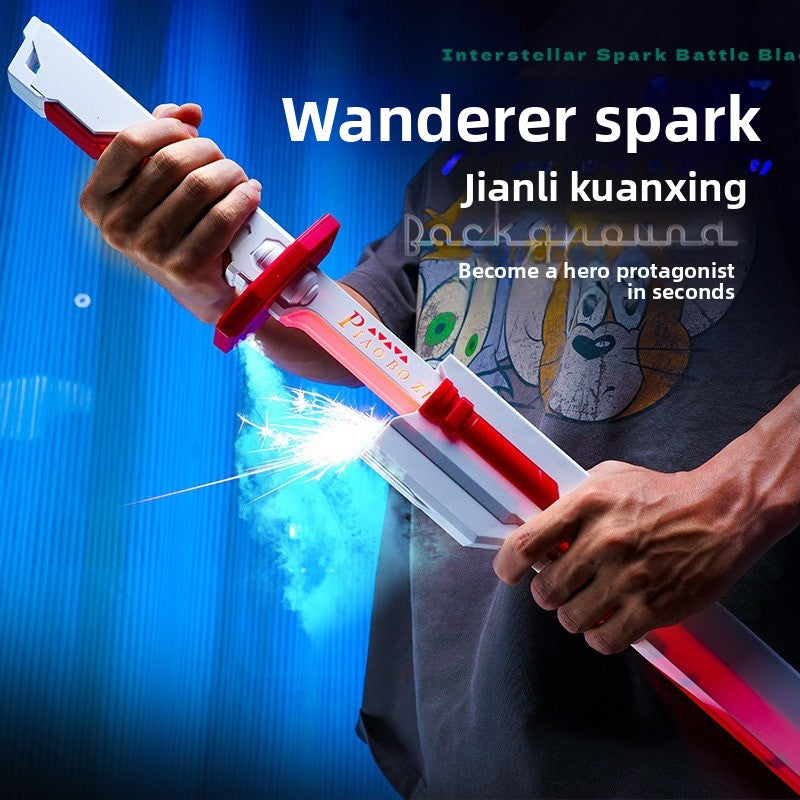 Spark Light Sword Toy Glowing LED Blade with Sound Effects for Kids & Teens