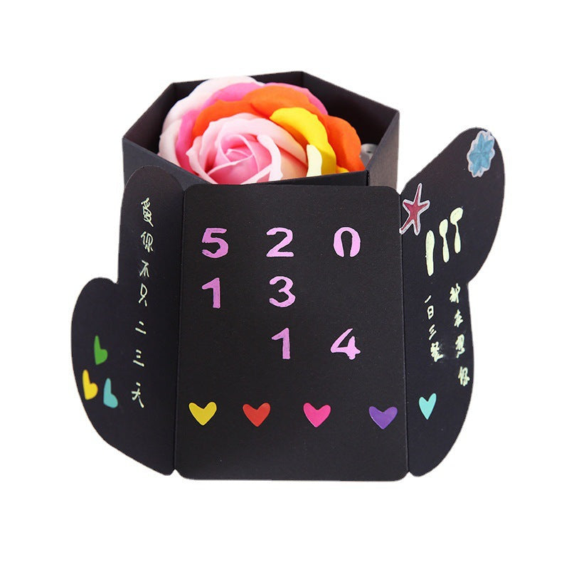 Hexagonal Explosion Box DIY Multi-Layer Gift Box for Surprises