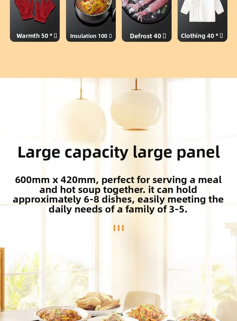 Intelligent Electric Food Warming Tray with Digital Touch Controls