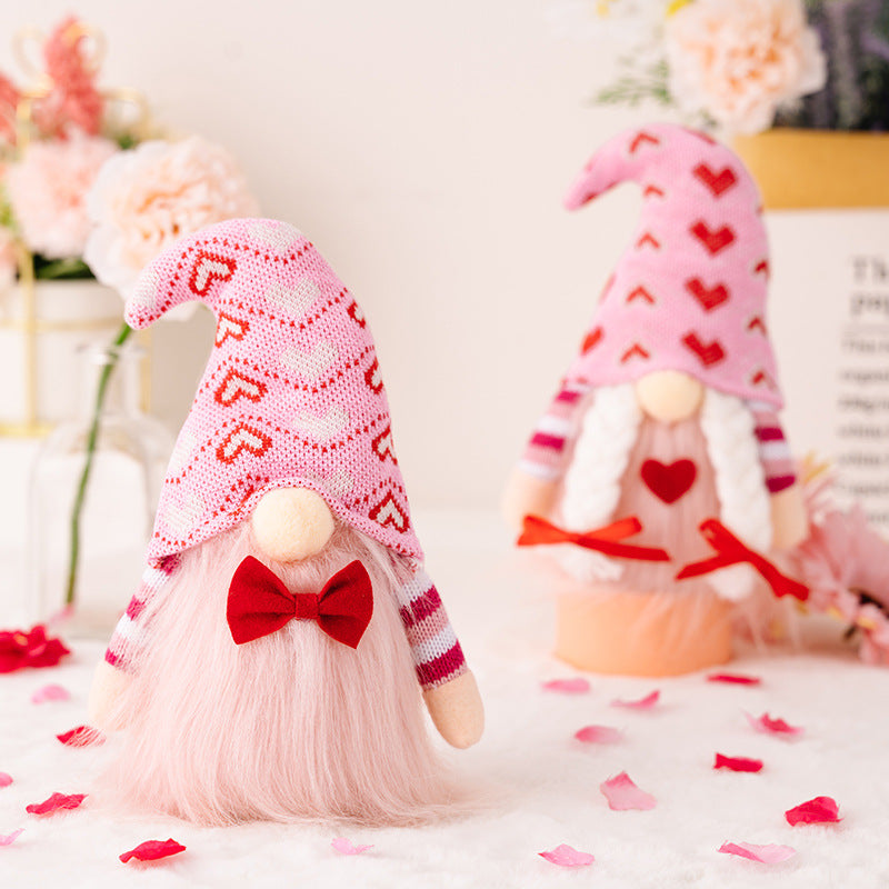 Valentines Day Couple Doll Plush Ornament Romantic Cloth Decorative Gift