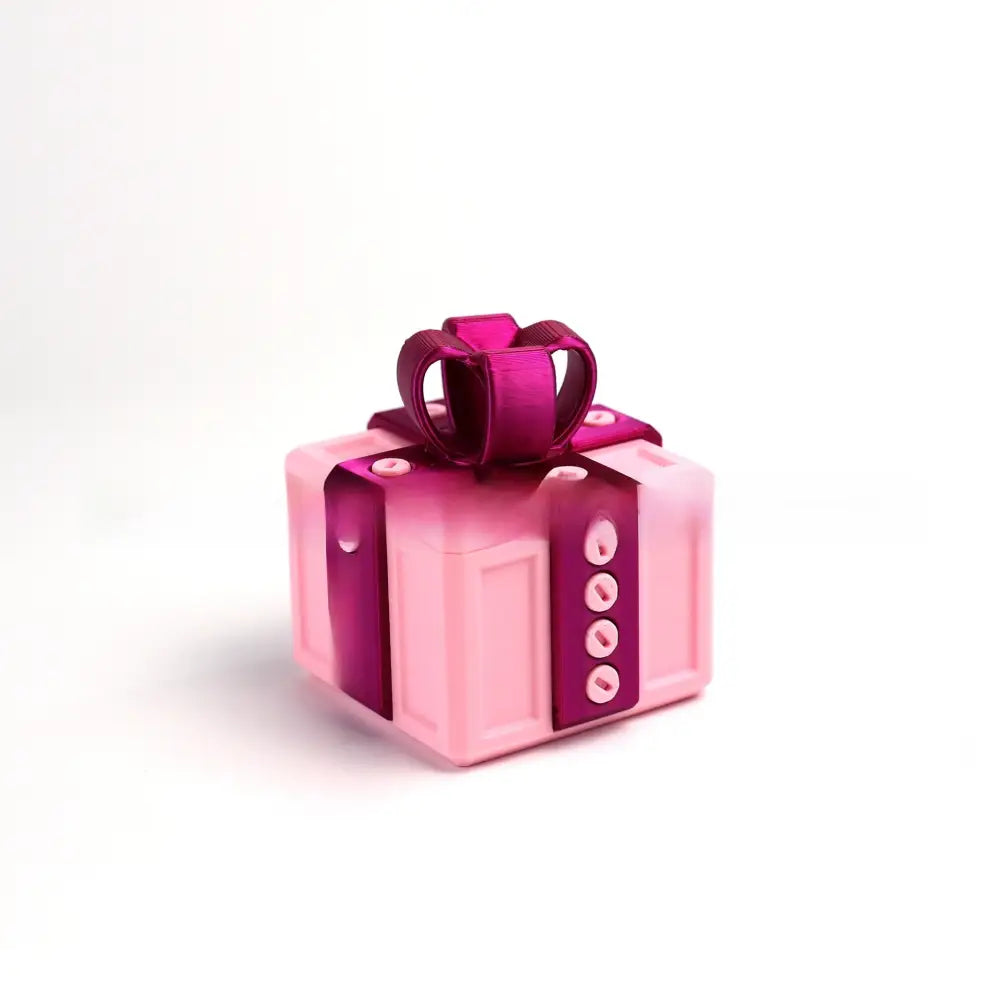 3D Printed Funny Gift Box Surprise Ornament Eco-Friendly PLA Novelty Decor with Bow Multi-Size & Color Options Humorous