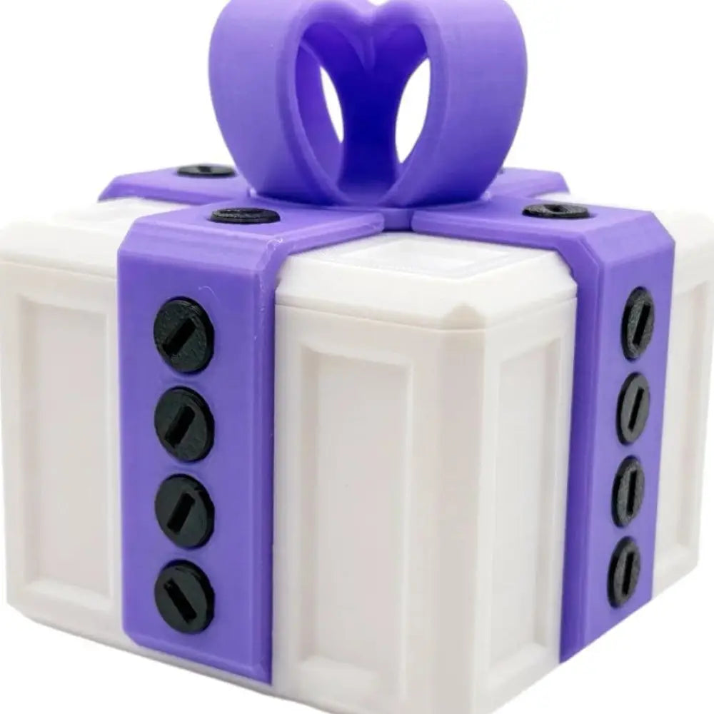 3D Printed Funny Gift Box Surprise Ornament Eco-Friendly PLA Novelty Decor with Bow Multi-Size & Color Options Humorous