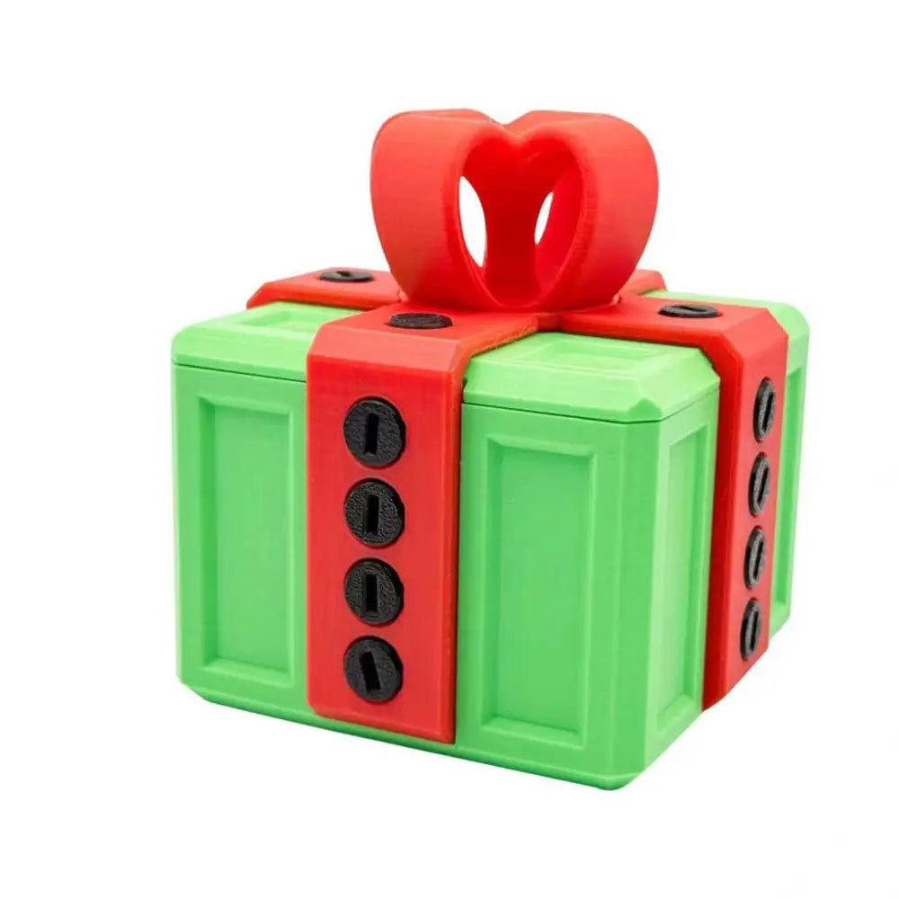 3D Printed Funny Gift Box Surprise Ornament Eco-Friendly PLA Novelty Decor with Bow Multi-Size & Color Options Humorous