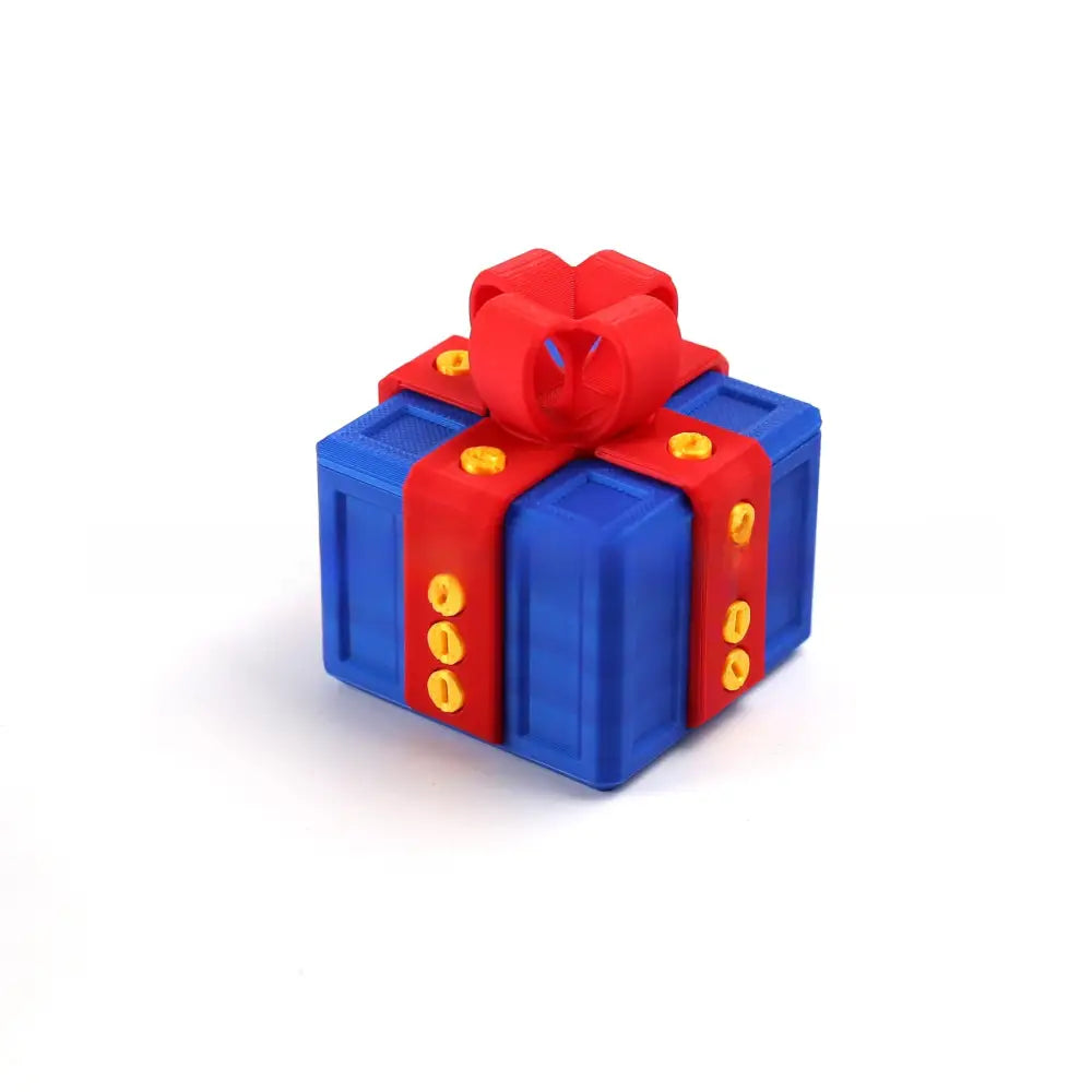 3D Printed Funny Gift Box Surprise Ornament Eco-Friendly PLA Novelty Decor with Bow Multi-Size & Color Options Humorous