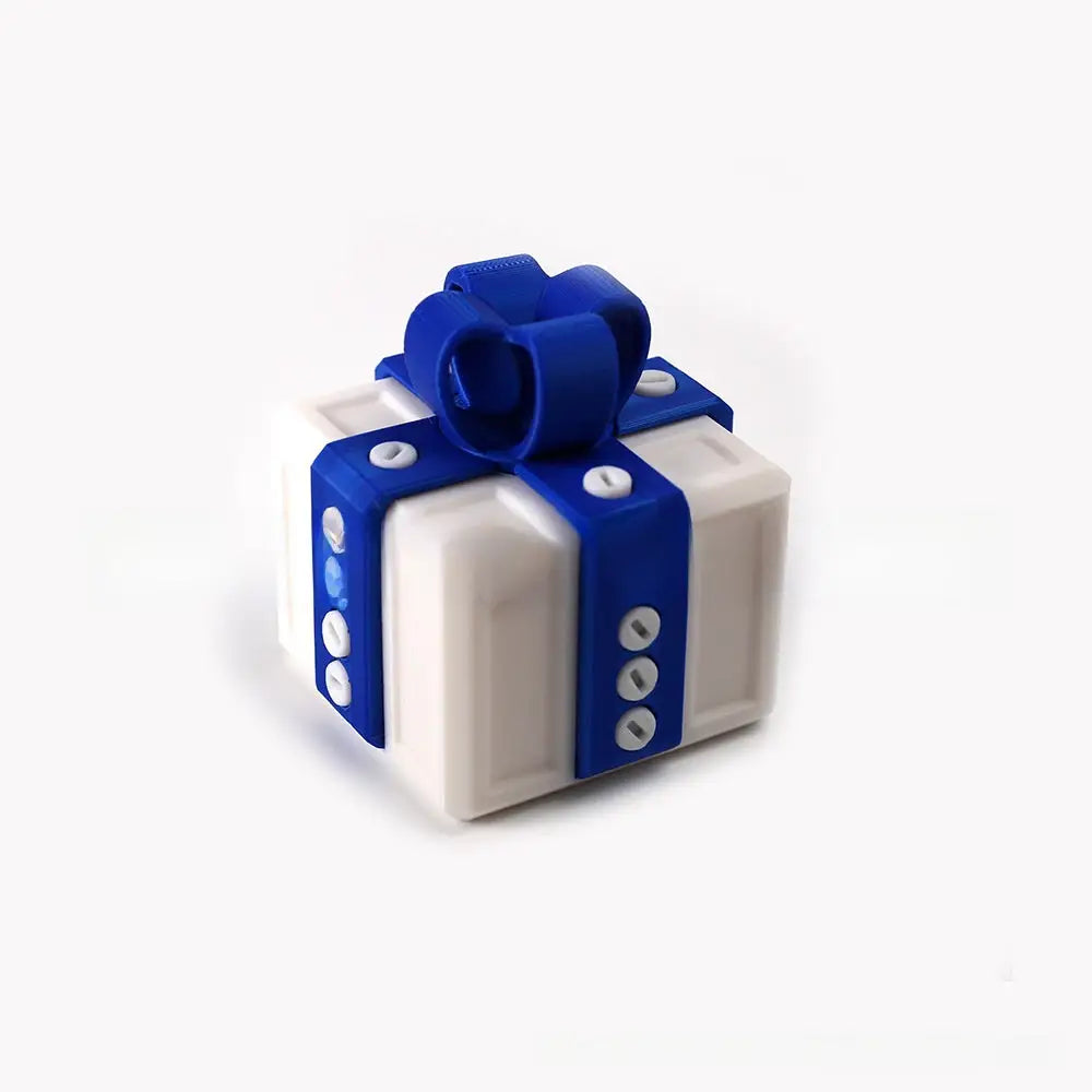 3D Printed Funny Gift Box Surprise Ornament Eco-Friendly PLA Novelty Decor with Bow Multi-Size & Color Options Humorous