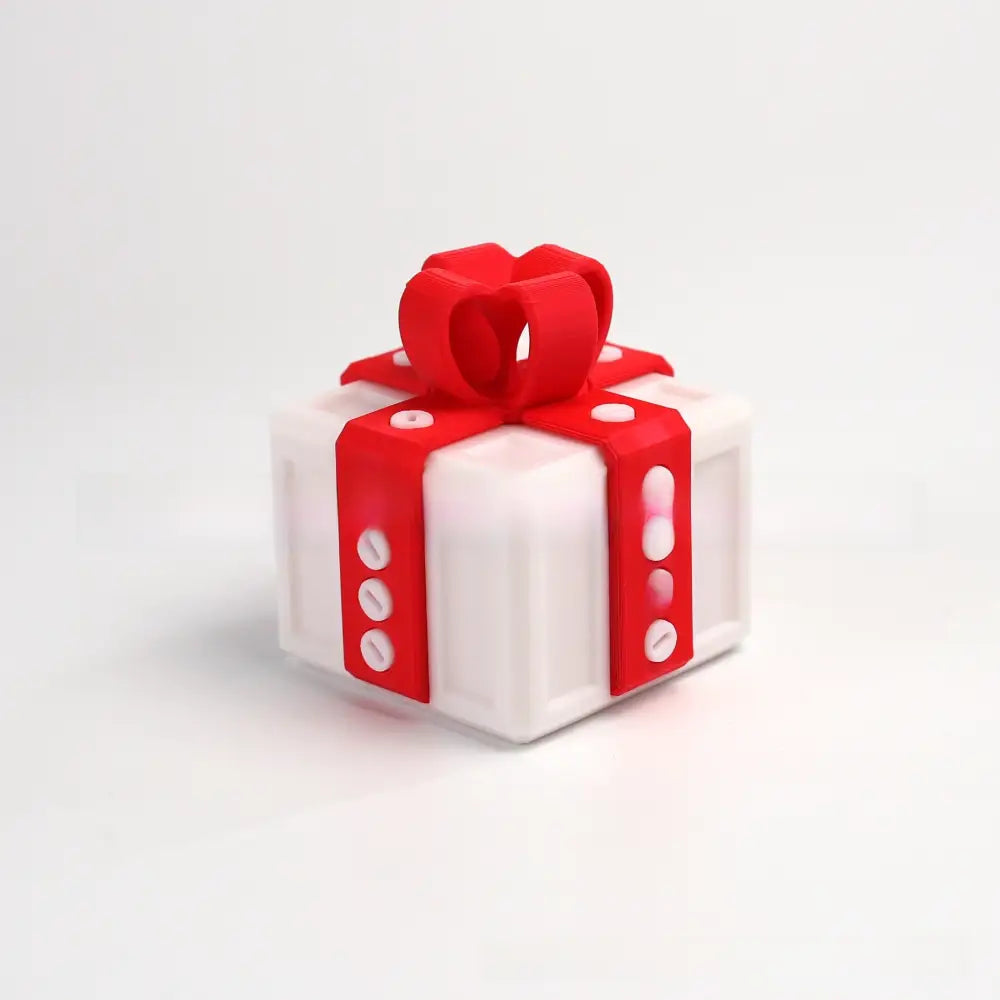 3D Printed Funny Gift Box Surprise Ornament Eco-Friendly PLA Novelty Decor with Bow Multi-Size & Color Options Humorous