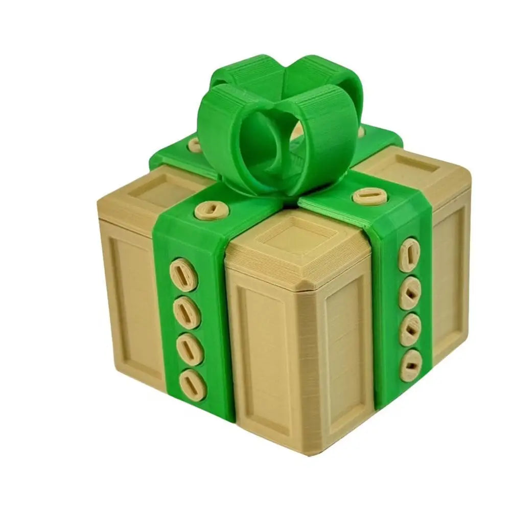 3D Printed Funny Gift Box Surprise Ornament Eco-Friendly PLA Novelty Decor with Bow Multi-Size & Color Options Humorous