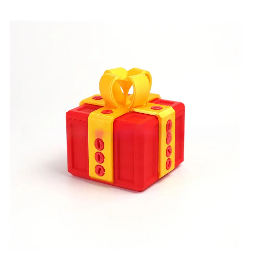 3D Printed Funny Gift Box Surprise Ornament Eco-Friendly PLA Novelty Decor with Bow Multi-Size & Color Options Humorous