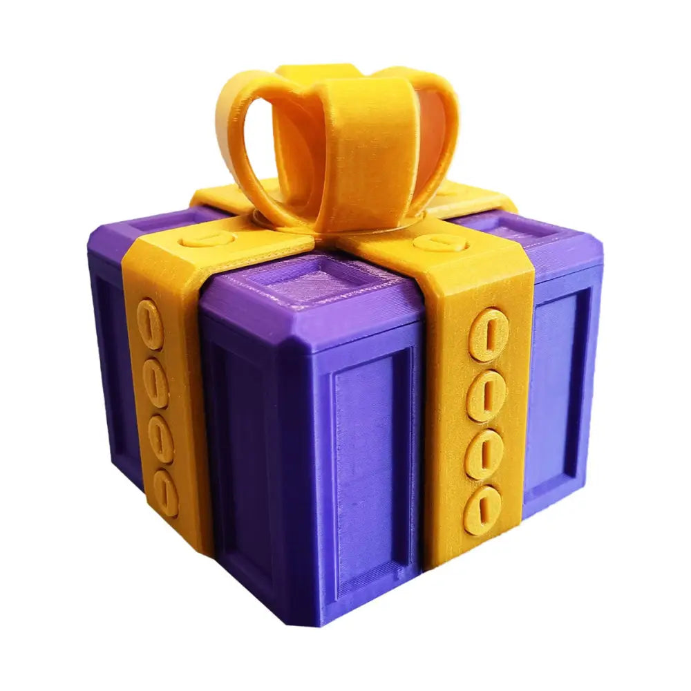 3D Printed Funny Gift Box Surprise Ornament Eco-Friendly PLA Novelty Decor with Bow Multi-Size & Color Options Humorous