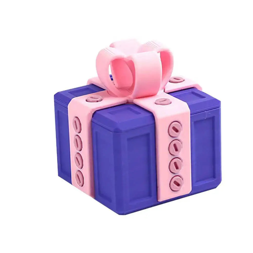 3D Printed Funny Gift Box Surprise Ornament Eco-Friendly PLA Novelty Decor with Bow Multi-Size & Color Options Humorous