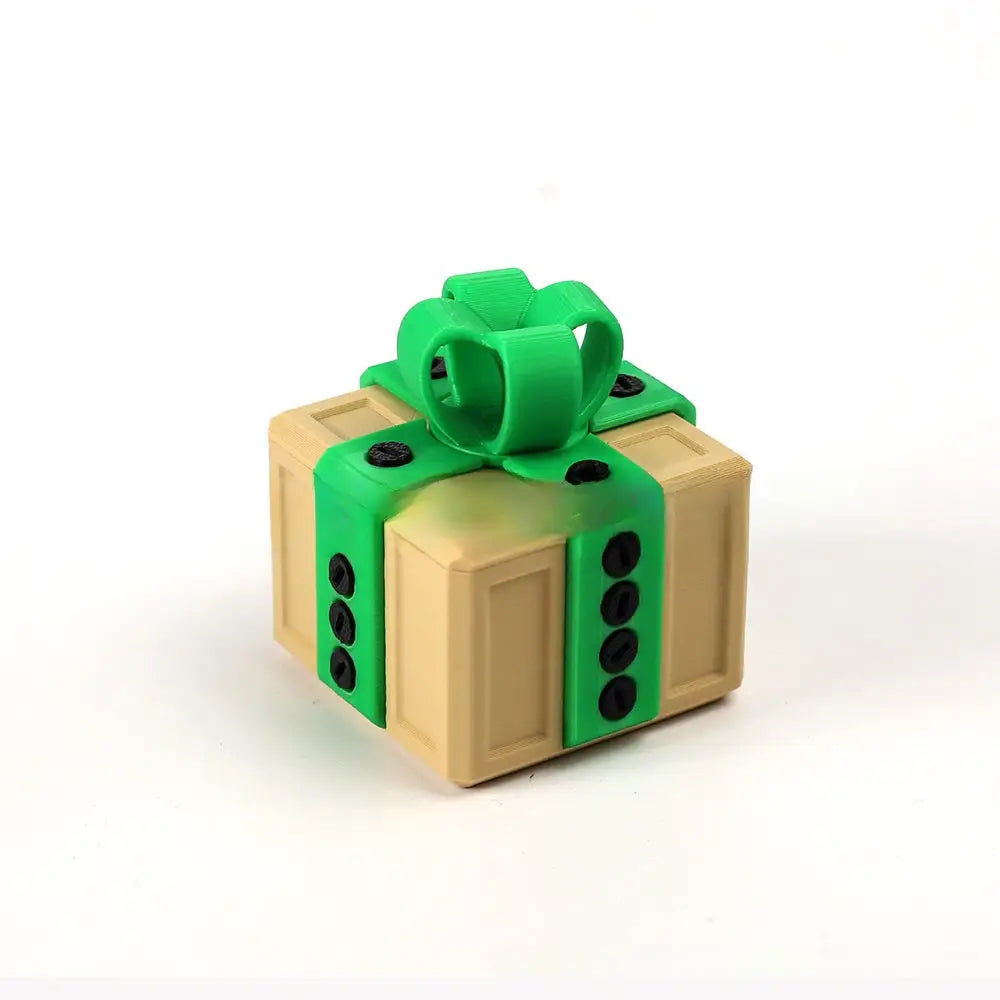 3D Printed Funny Gift Box Surprise Ornament Eco-Friendly PLA Novelty Decor with Bow Multi-Size & Color Options Humorous