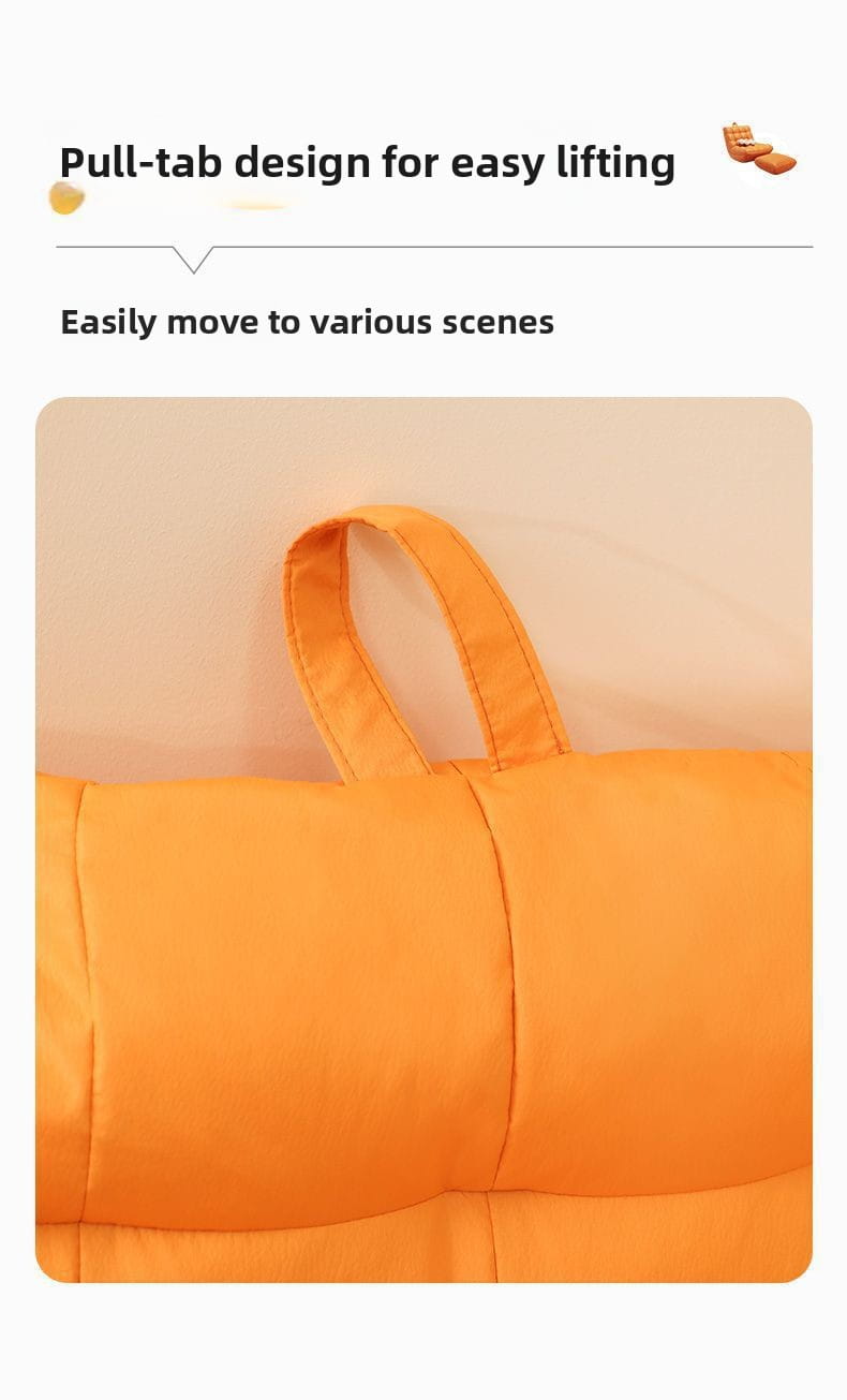 Modern Single Bean Bag Chair with High Elastic Foam - Multi-Functional Lounge Seat with Optional Footrest