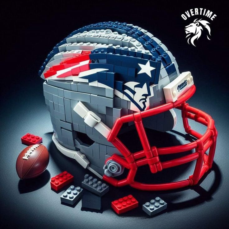 NFL Team Building Block Helmet - Collectible Football Helmet Construction Toy for Kids & Fans