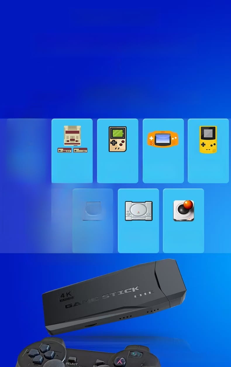 M8 4K Wireless Retro Game Console - HDMI Plug & Play with Dual Controllers (32G/64G/128G)