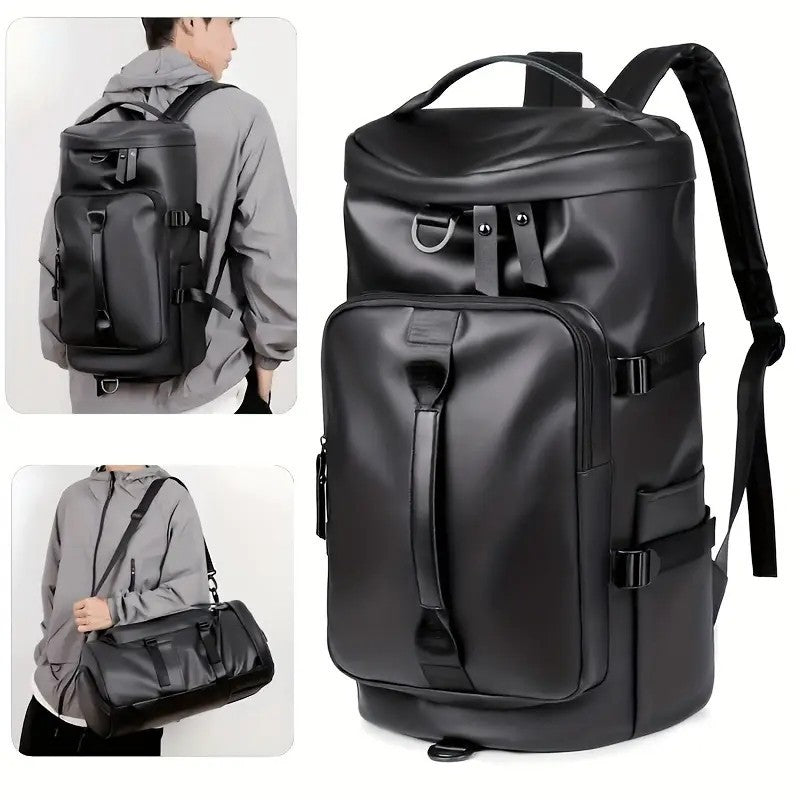 Waterproof Oxford Backpack 20-35L Large Capacity Convertible Bag with Dry & Wet Separation for Travel, Sports, and Business