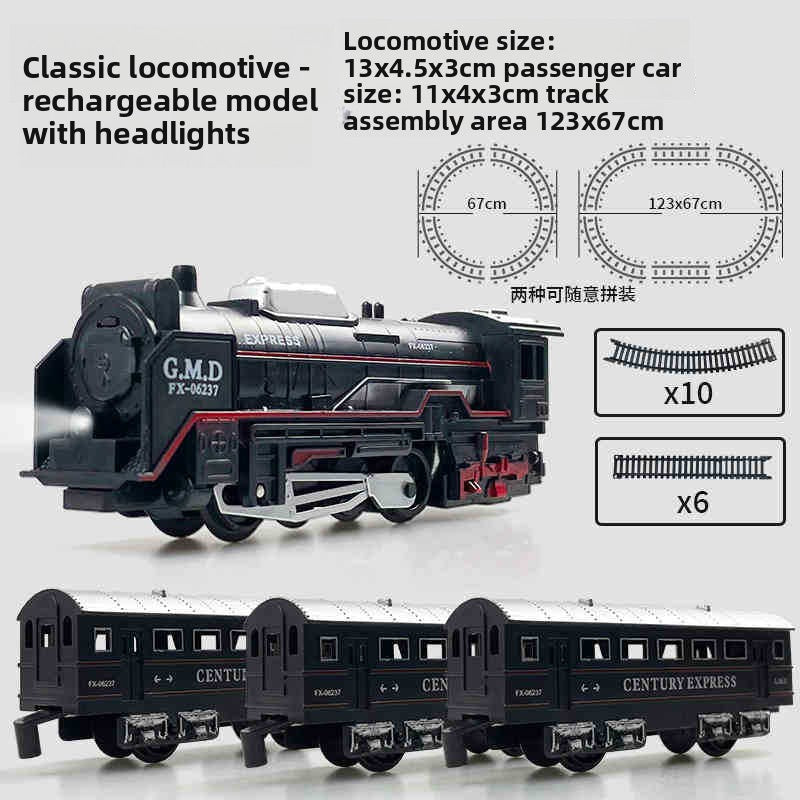 Electric Train Set with Realistic Movement and Track Layouts Battery or Rechargeable