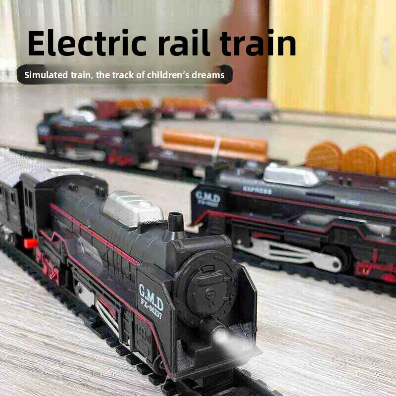 Electric Train Set with Realistic Movement and Track Layouts Battery or Rechargeable