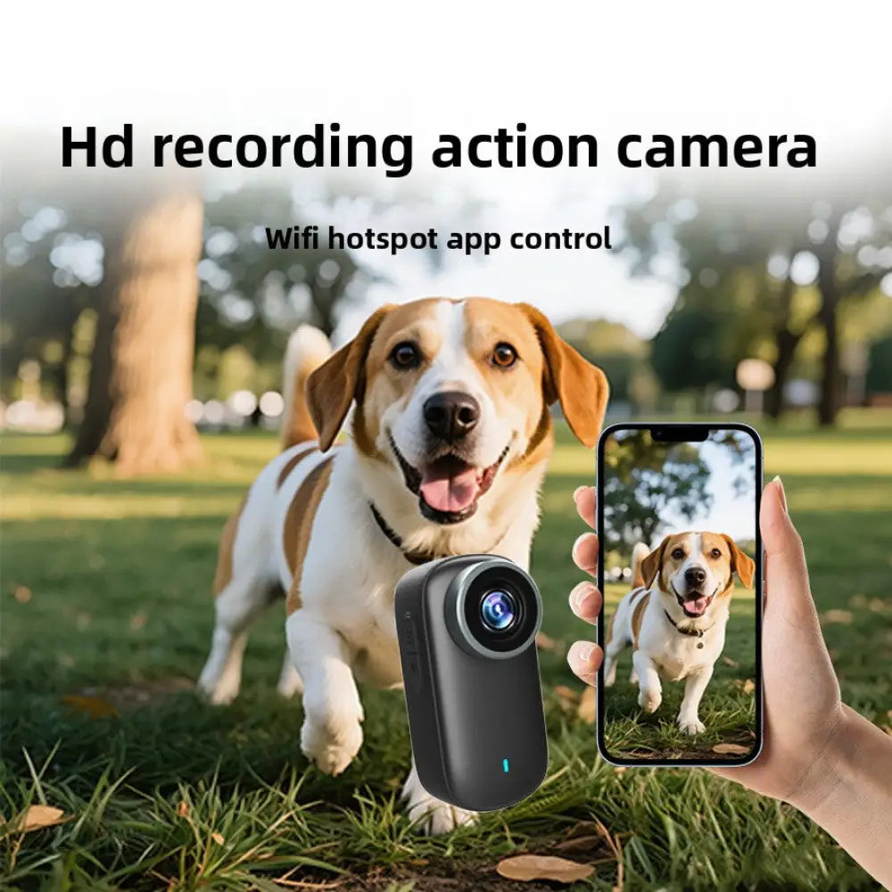 4K Mini Sports Camera - WiFi Night Vision Stabilization Portable Thumb Cam - Consumer Electronics