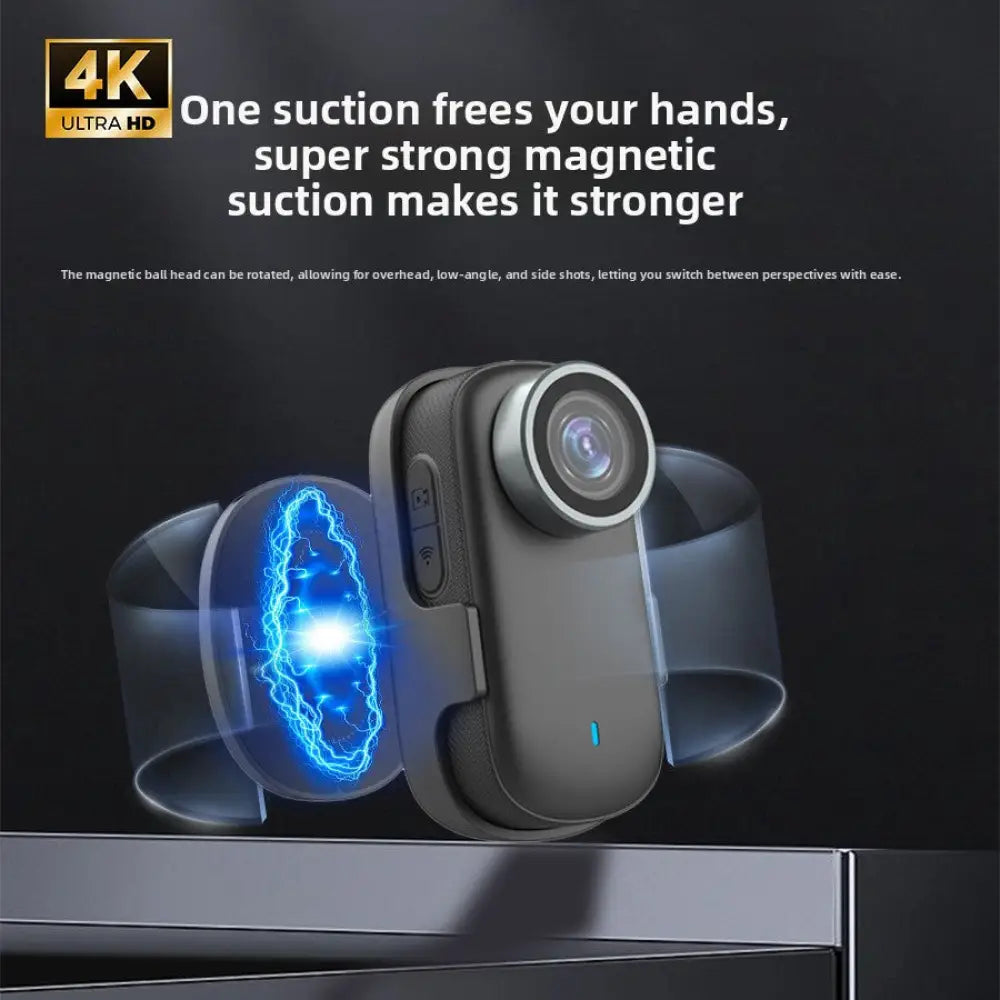 4K Mini Sports Camera - WiFi Night Vision Stabilization Portable Thumb Cam - Black 4K Thumb Camera - Consumer