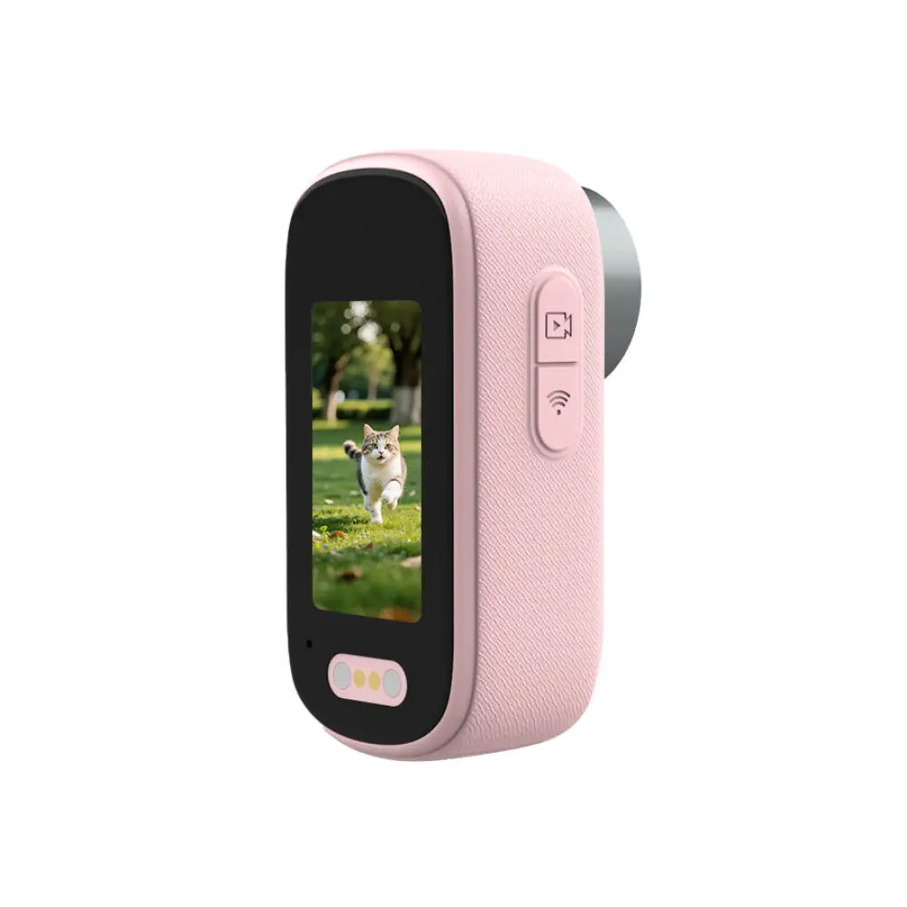 4K Mini Sports Camera - WiFi Night Vision Stabilization Portable Thumb Cam - Pink 4K Thumb Camera - Consumer Electronics