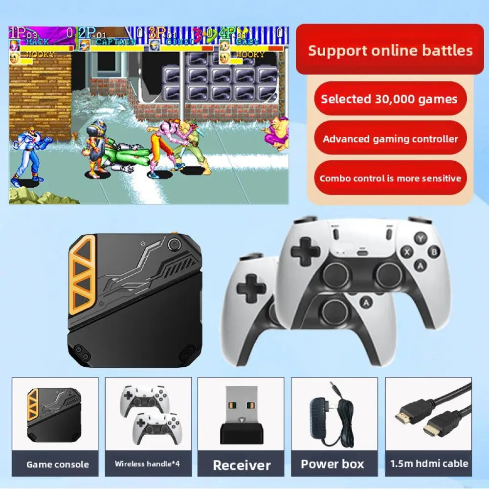 4K Retro Game Console with 2 Wireless Controllers - 40,000+ Classic Games HDMI TV Plug & Play (32G/64G/128G) - CN