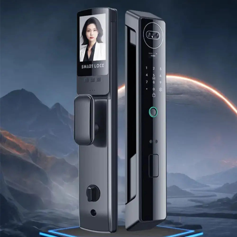 5-in-1 Smart Door Lock with Face Recognition and Fingerprint Sensor - Changhe 12 Cat Eye Face Recognition - Consumer