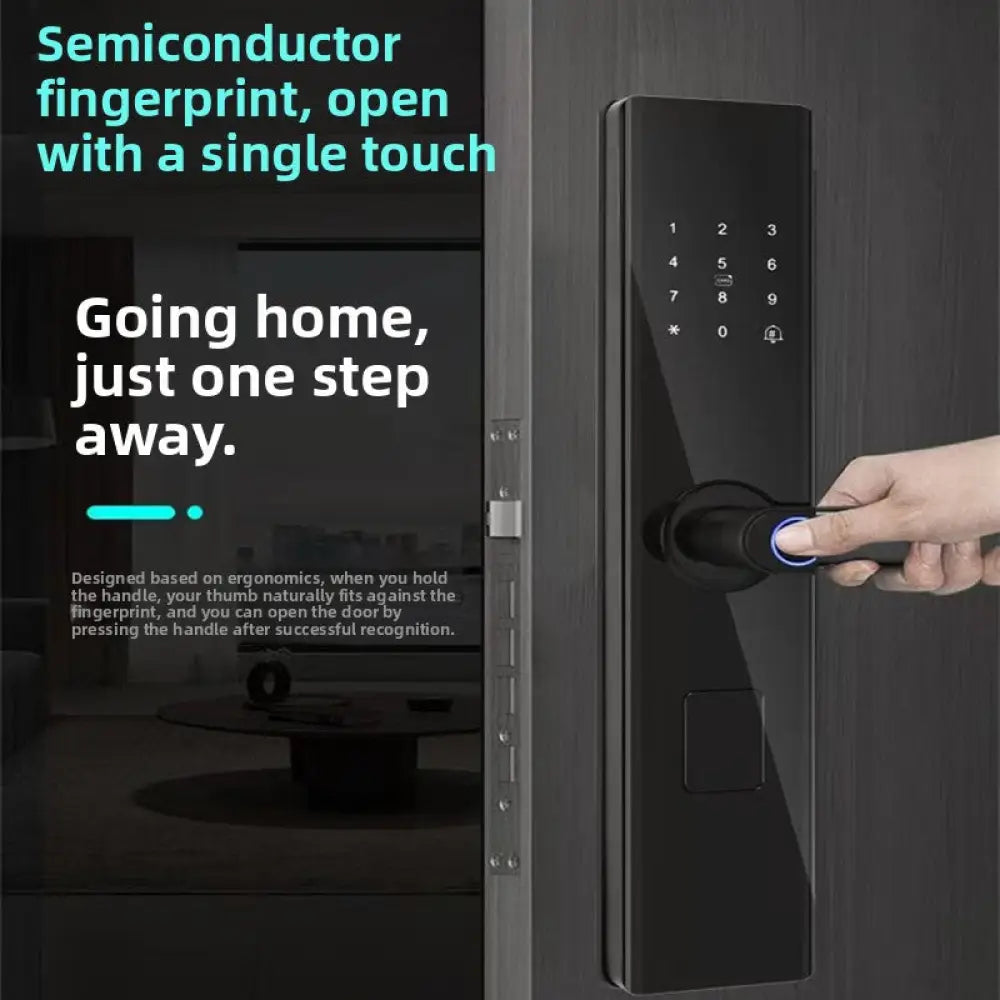 5-in-1 Smart Door Lock with Face Recognition and Fingerprint Sensor - M5 One-Touch Semi-Automatic - Consumer Electronics