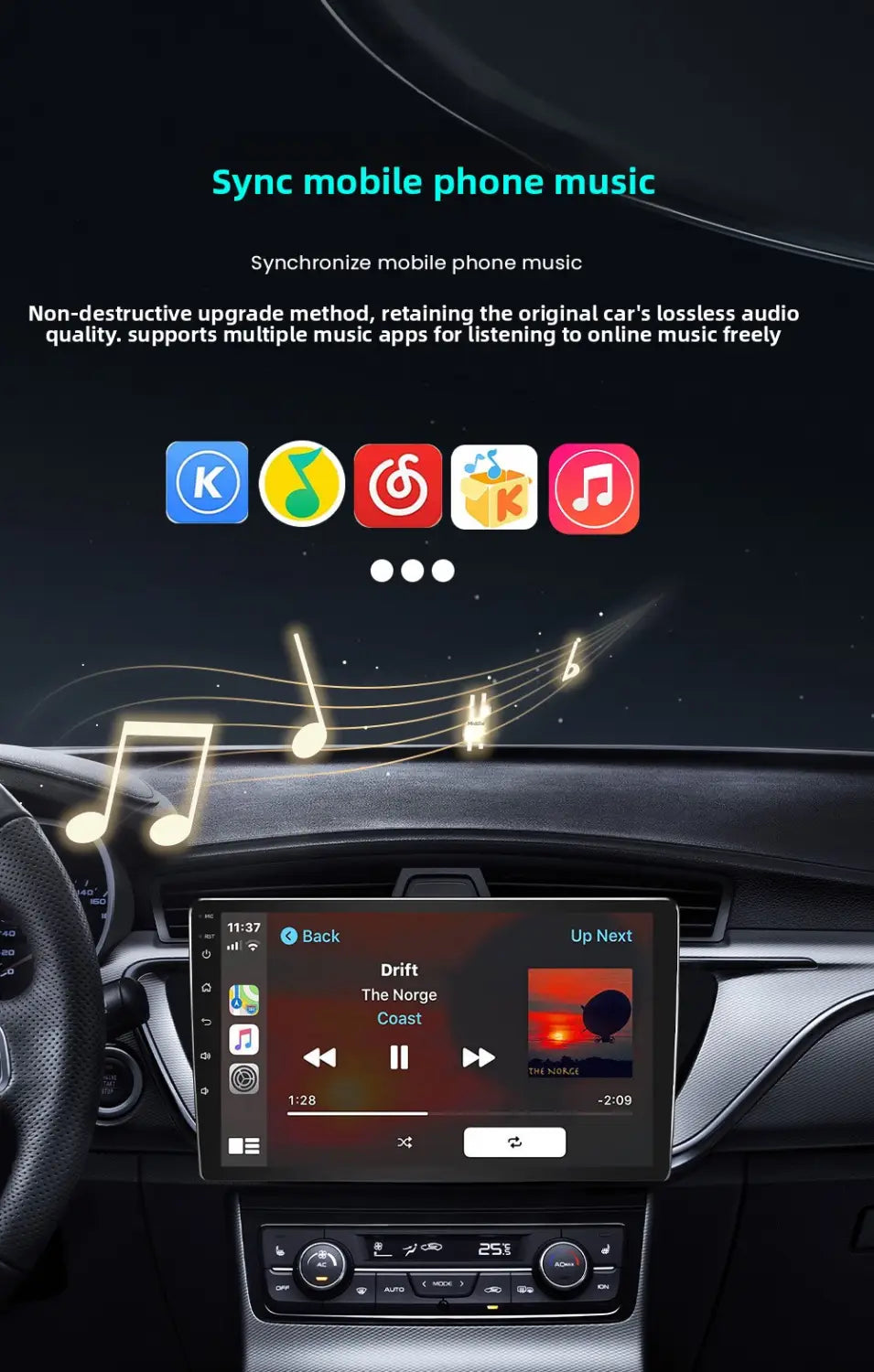 Wireless CarPlay & Android Auto Adapter 1080P USB Plug & Play Converter for iOS & Android