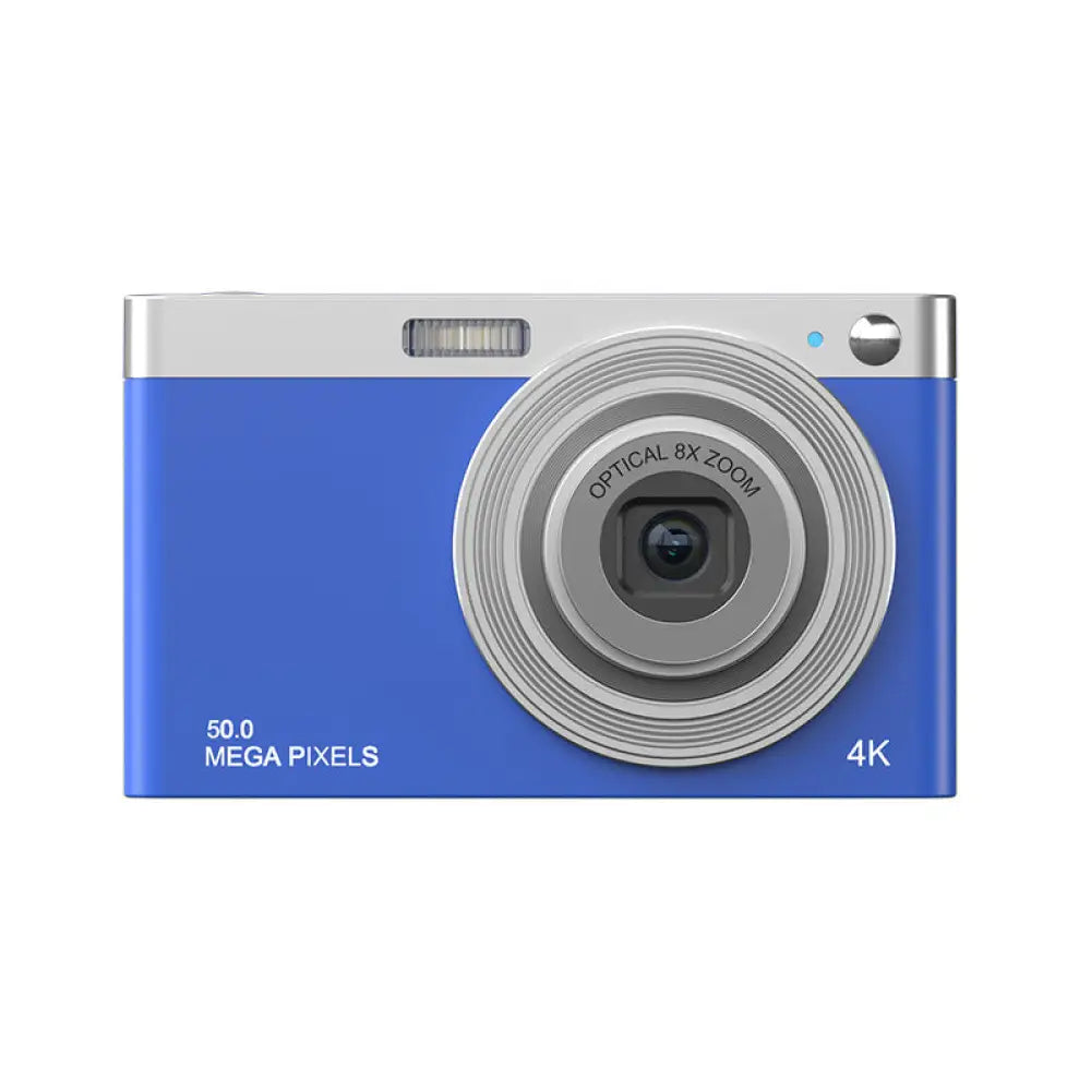 50MP Digital Camera with 2.8- HD Screen ? Compact CCD Camera with Anti-Shake SD Card Support - Blue - Consumer