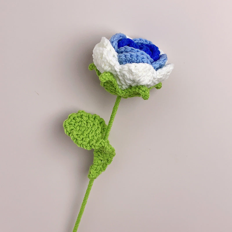 Handmade Crochet Rose Flower - Cotton Knitted Artificial Rose for Home Decor, Gifts & Special Occasions