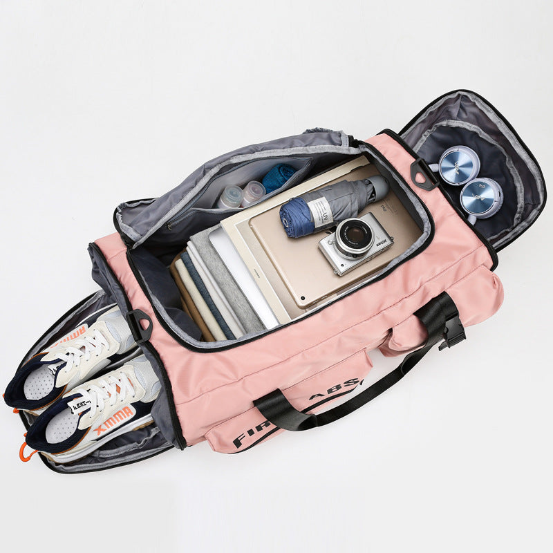 Large Capacity Sports & Travel Bag 20-35L Waterproof, Breathable Oxford Cloth with Dry-Wet Separation