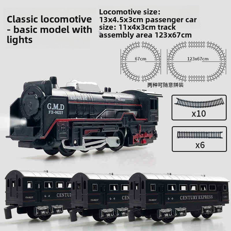 Electric Train Set with Realistic Movement and Track Layouts Battery or Rechargeable