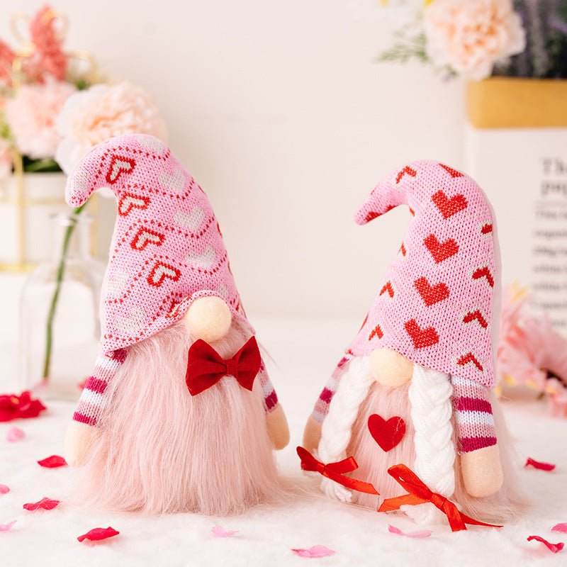 Valentines Day Couple Doll Plush Ornament Romantic Cloth Decorative Gift