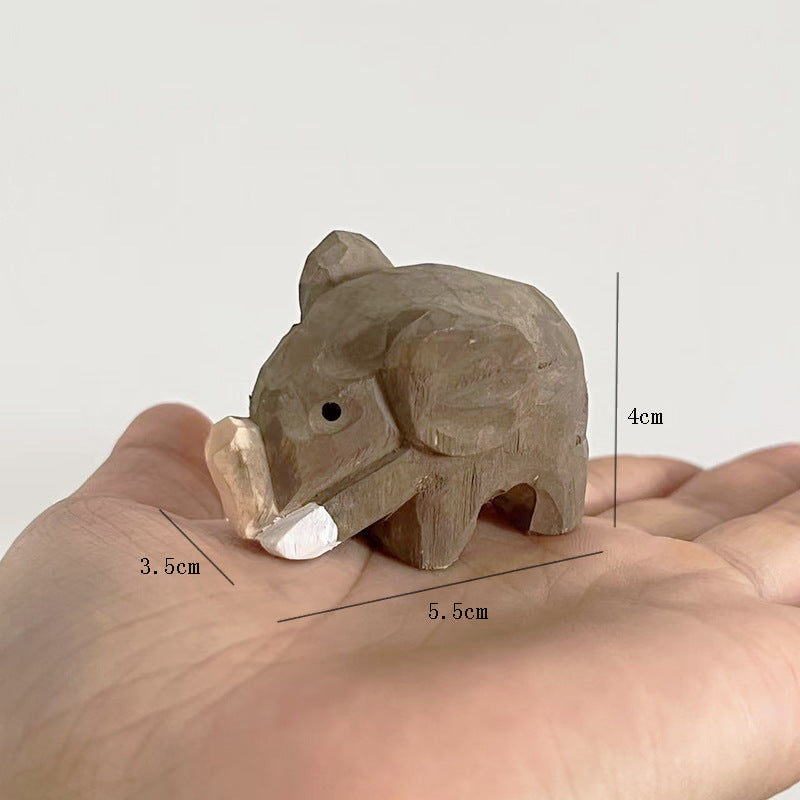 Handcrafted Wooden Animal Ornament Basswood Table Decor & Pendant Keychain