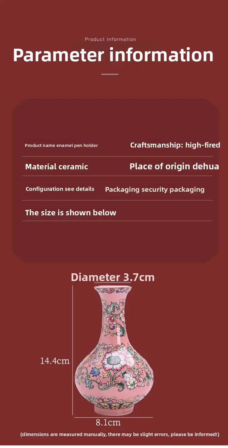 Blue and White Porcelain Ceramic Vase - New Chinese Style Decorative Mini Floral Vase for Home & Office