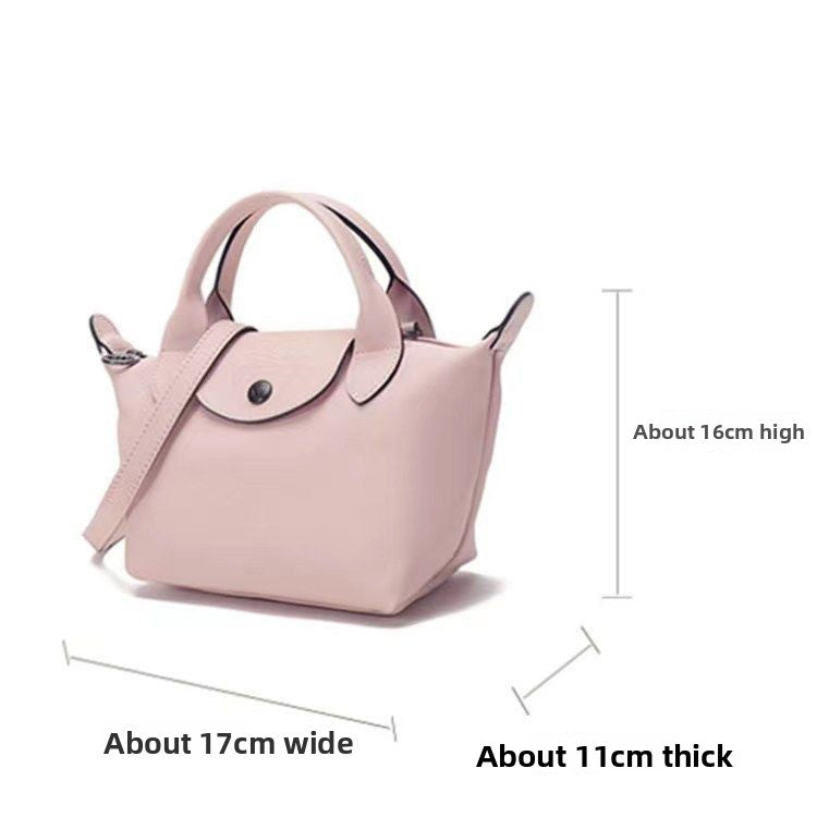 Lambskin Dumpling Shoulder Bag Small PU Leather Crossbody Handbag with Mobile and ID Pockets, Trendy Street Style