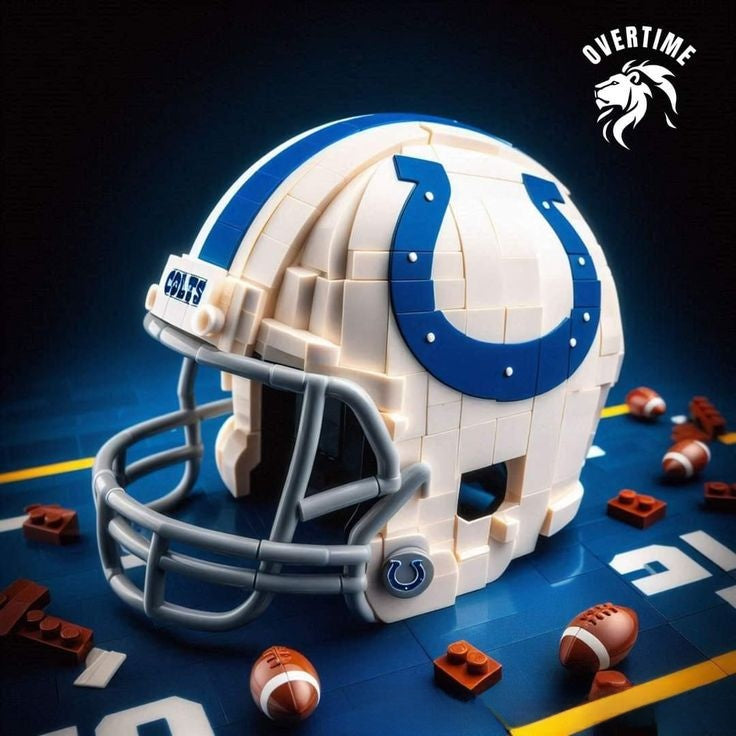 NFL Team Building Block Helmet - Collectible Football Helmet Construction Toy for Kids & Fans