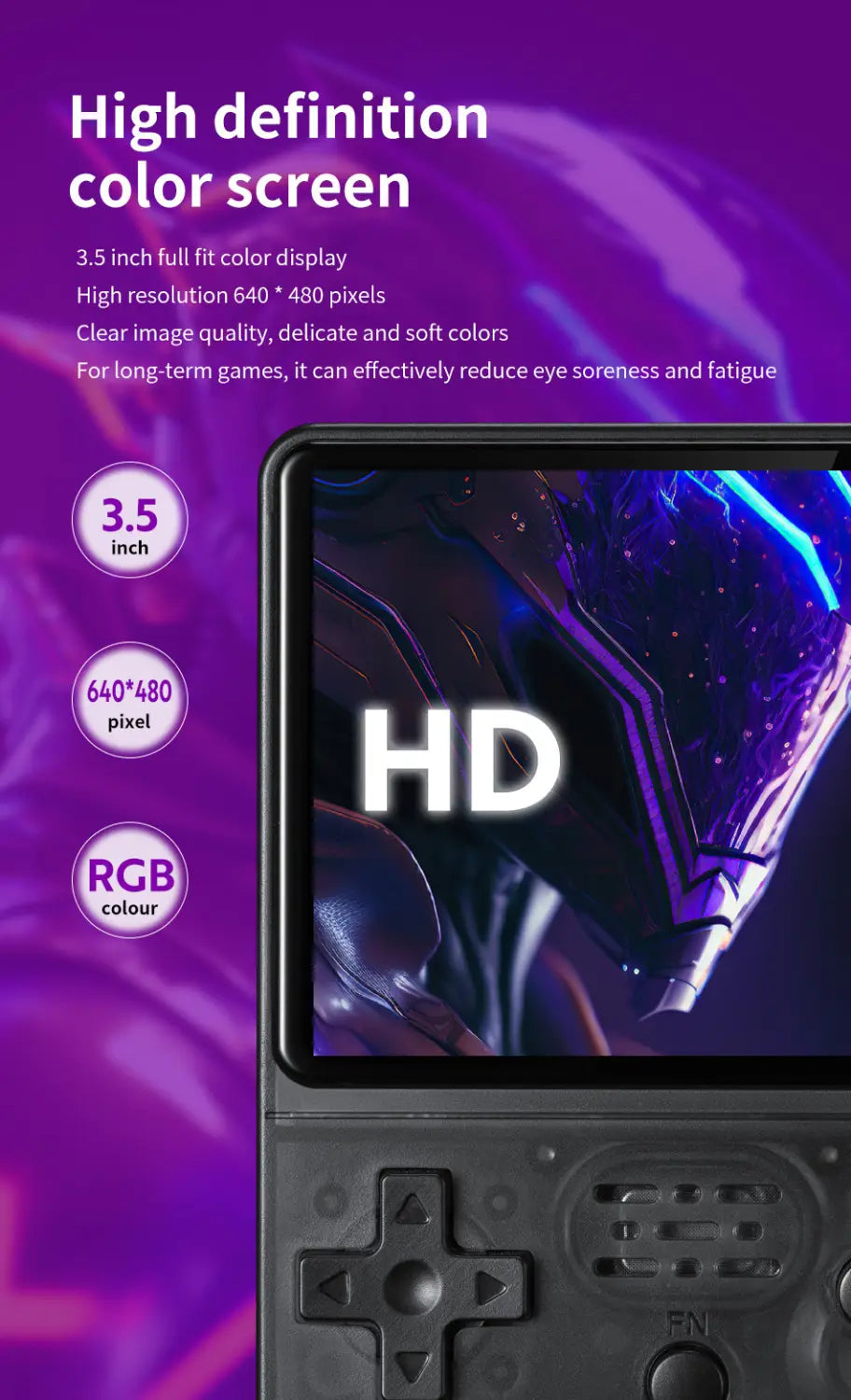 Retro Handheld Game Console 3.5 HD Screen ARKOS Open Source 64GB/128GB