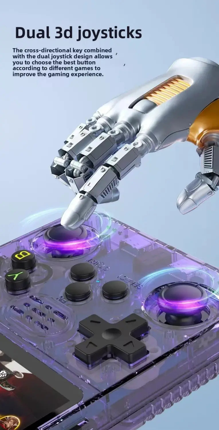 Android Retro Handheld Game Console - 3.5- Portable Gaming Device with PS1 & Arcade Support (64GB/128GB)