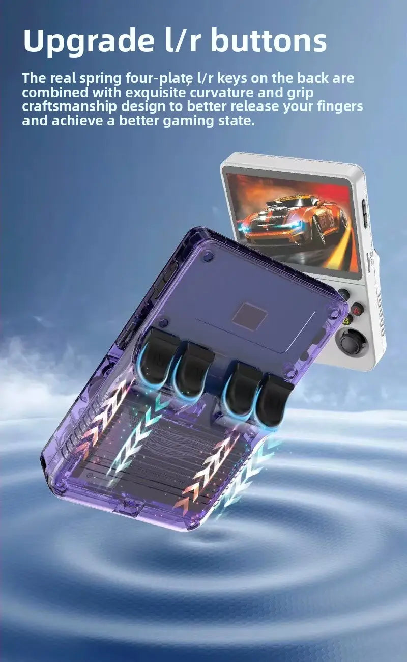 Android Retro Handheld Game Console - 3.5- Portable Gaming Device with PS1 & Arcade Support (64GB/128GB)