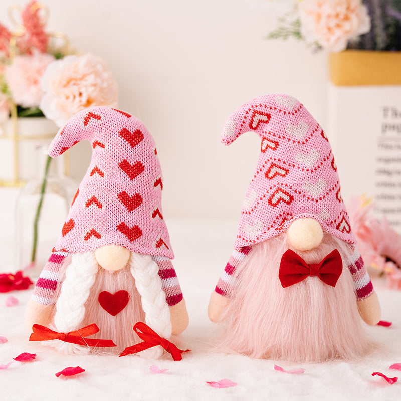Valentines Day Couple Doll Plush Ornament Romantic Cloth Decorative Gift