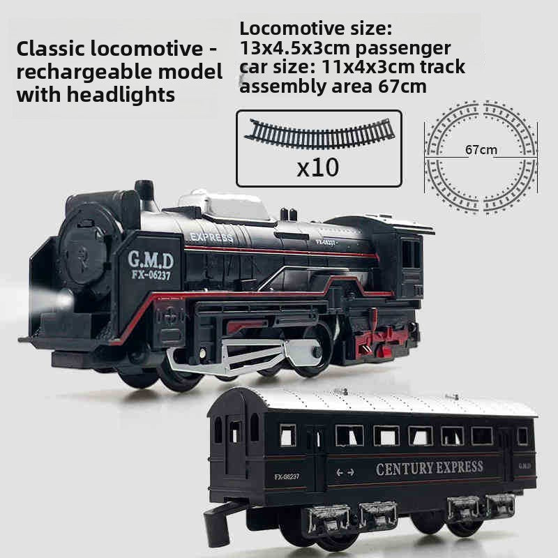 Electric Train Set with Realistic Movement and Track Layouts Battery or Rechargeable