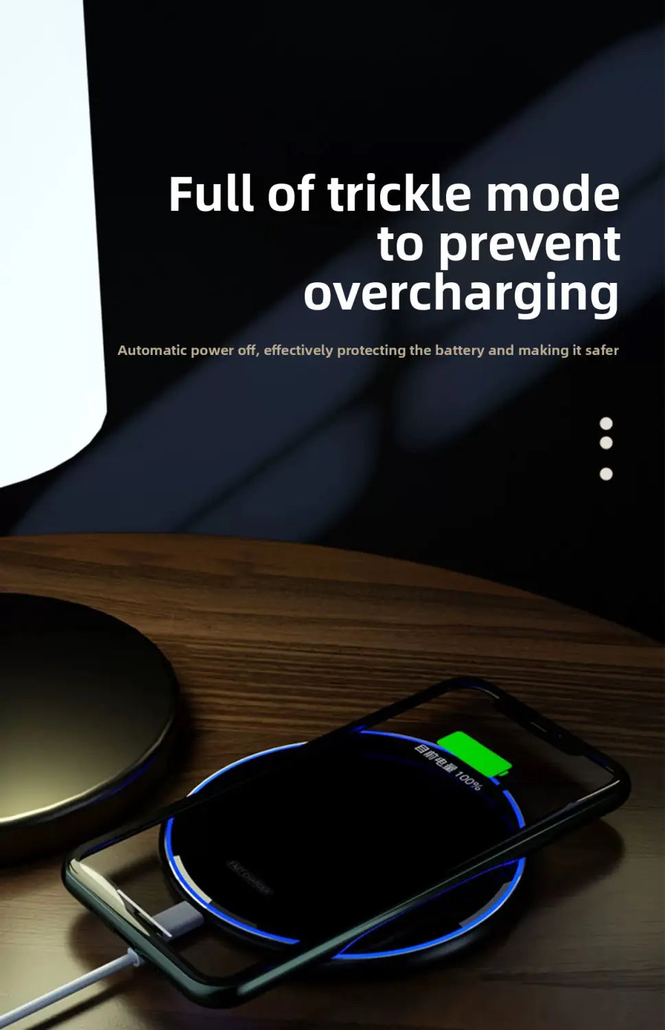 15W Qi Wireless Charger - Ultra-Thin Metal Fast Charging Pad with USB-C for iPhone & Android