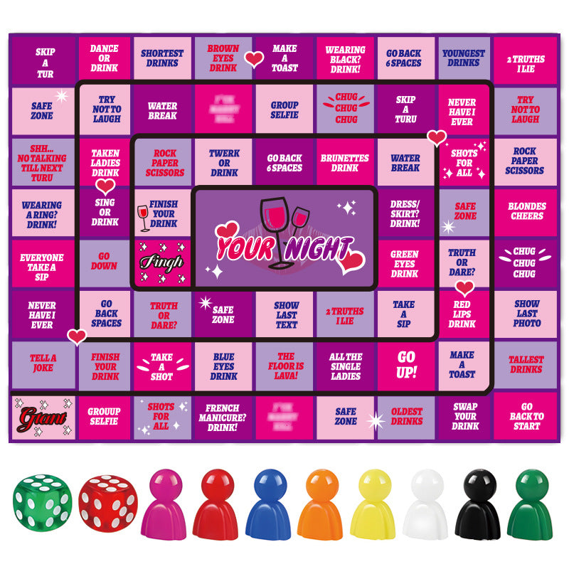 Couples Party Board Game Cards - Interactive Monopoly-Style Dating & Adult Game Night Entertainment