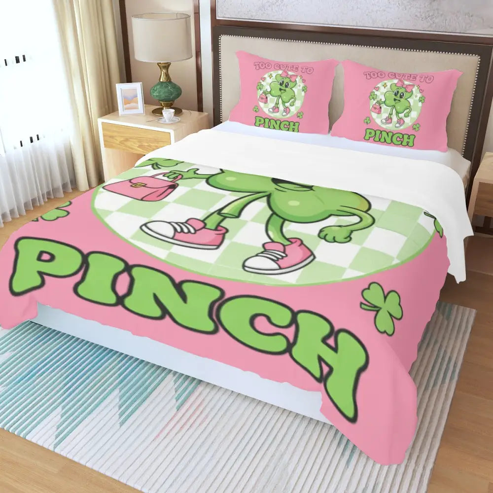 St. Patrick’s Day Clover Duvet Cover Set with Zipper Closure - Celebrate St. Patrick’s Day without overspending. Shop