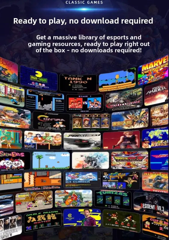 4K Retro Game Console with 2 Wireless Controllers - 40,000+ Classic Games HDMI TV Plug & Play (32G/64G/128G)