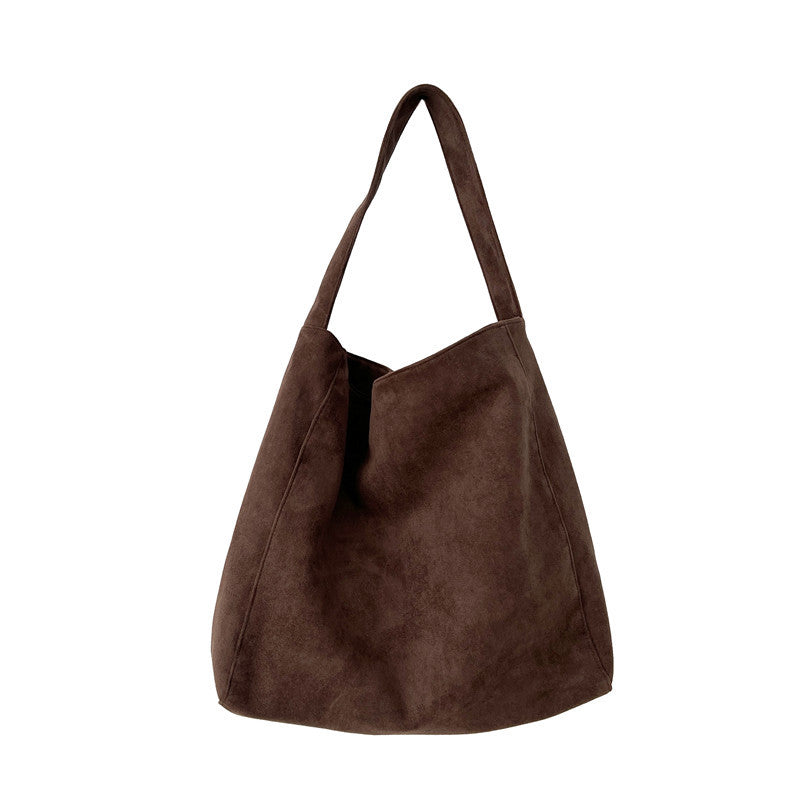 Retro Woolen Tote Bag Urban Simplicity Style for Daily Use