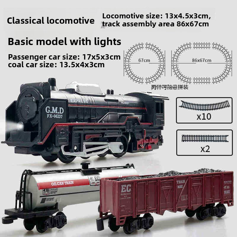 Electric Train Set with Realistic Movement and Track Layouts Battery or Rechargeable